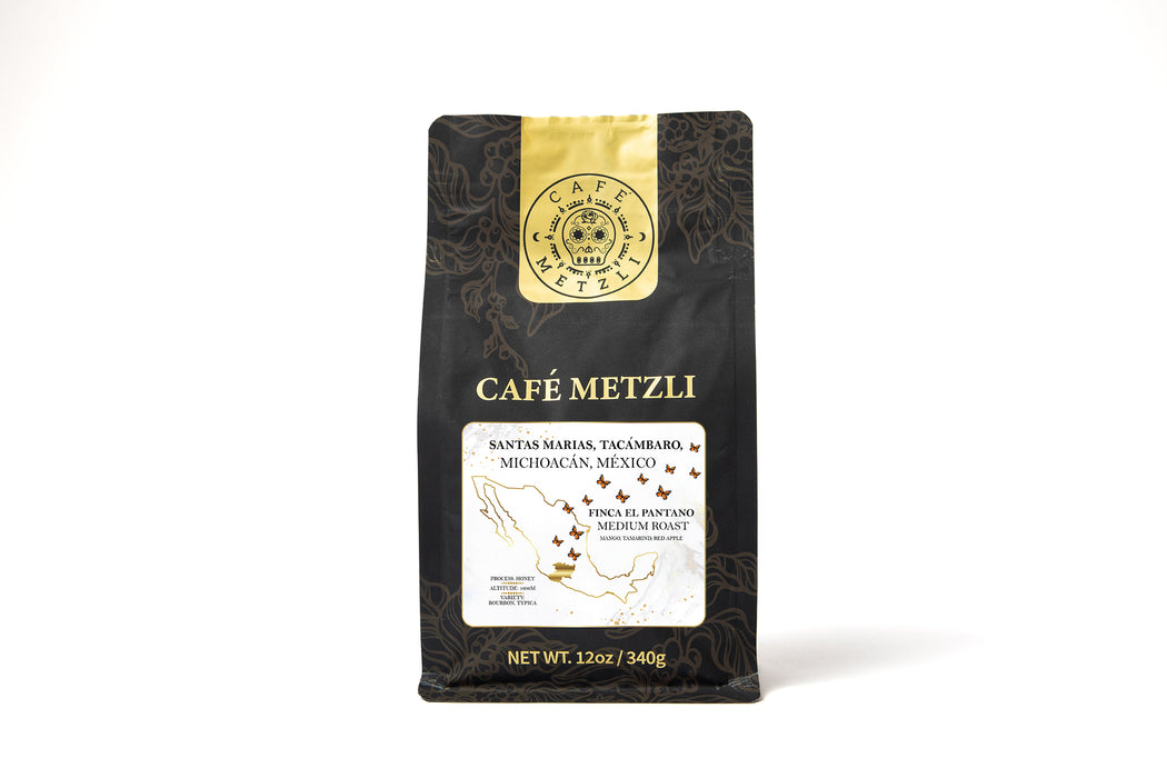 Café Metzli - Finca El Pantano, Tacámbaro - Michoacán, México (Medium Roast) 12oz Honey